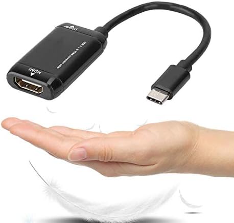 מתאם Lazmin112 מסוג C ל- HDMI, מופעל על ידי ממשק ה- USB MINI הן קדימה והן הפוך תמיכה כבל USB 3.1 של 10 ג'יגה -ביט לשנייה