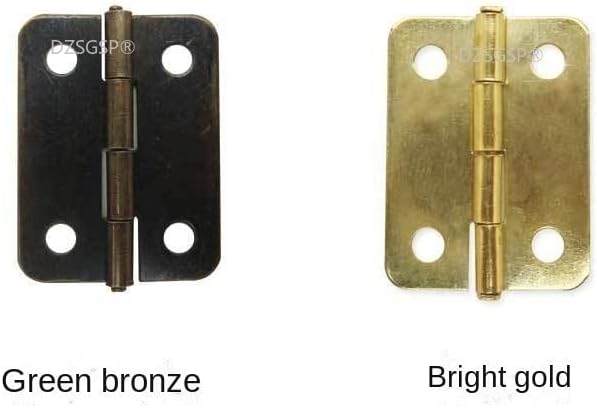 10 יחידות זהב/ברונזה מיני צירי מתכת קטנים זעירים לאביזרי ריהוט ארונות מיניאטוריים טרומיים לחומרה ביתית -