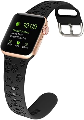 להקות ספורט עיצוביות מפוארות תואמות את Apple Watch להקות IWatch 40 ממ 38 ממ 41 ממ, נמר לייזר חמוד מודפס רצועת סיליקון