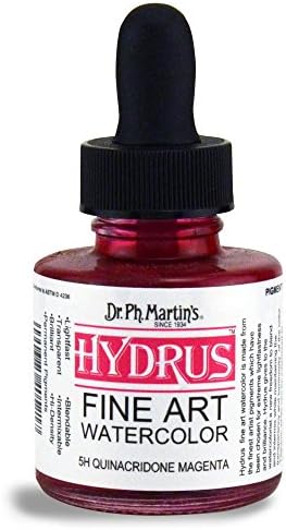 דר דר פ. מרטין הידרוס אמנות בקבוק צבעי מים, 1 פלורידה, קווינאקרידון מגנטה